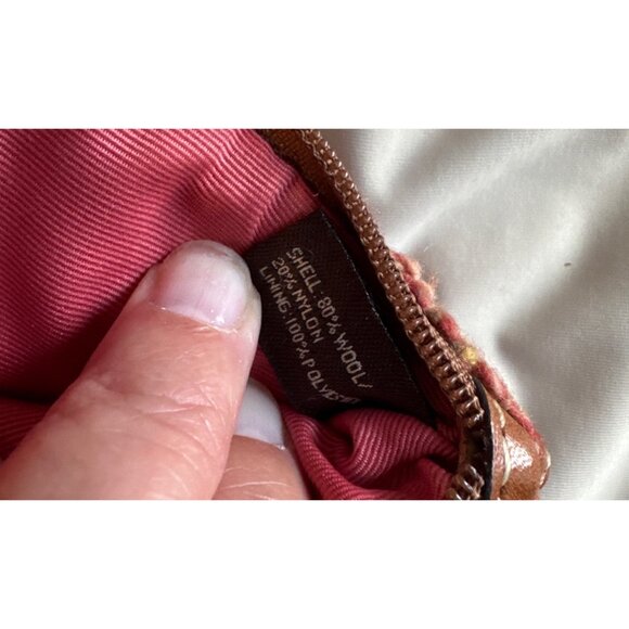 Coach Vintage F11214 Soho Hampton Orange Tweed Flap Hobo Clutch Wristlet - Picture 8 of 8